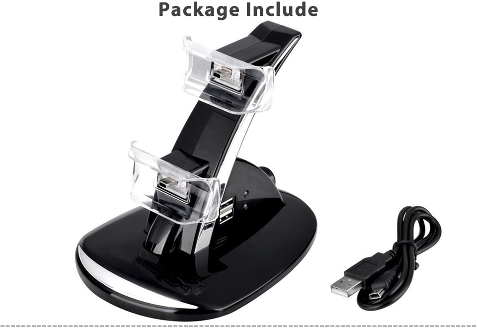 For Playstation 3 PS3 Dual Controller Charger LED Charging Dock Station