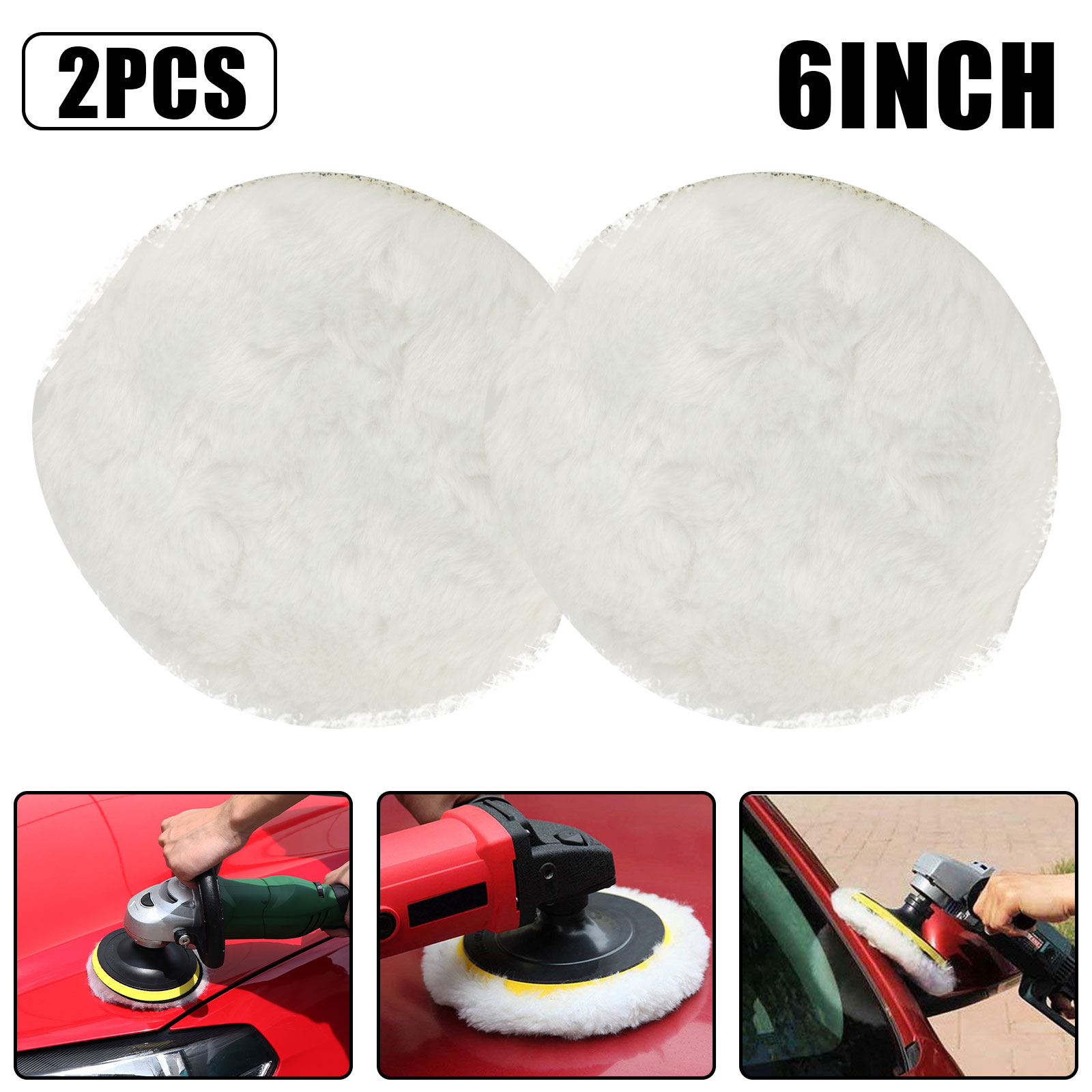 5pcs 6"inch Car Polishing Wheel Buffing Pads Set Wool Mop Pad Polisher for Drill - Picture 10 of 11