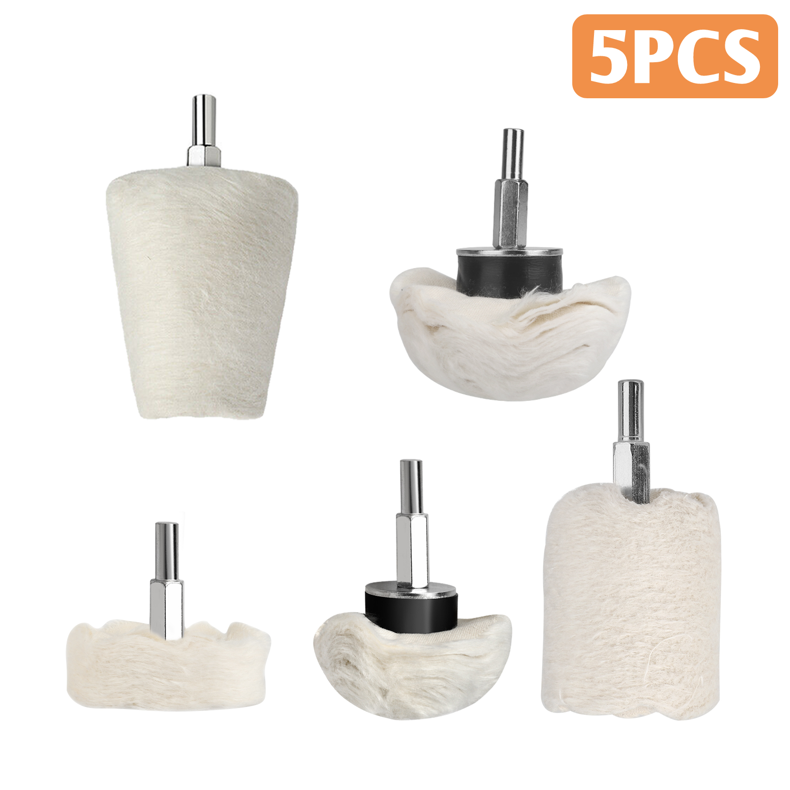 7/5X Car Polisher Polishing Buffing Pads Mop Wheel Drill Kit Aluminum Stainless