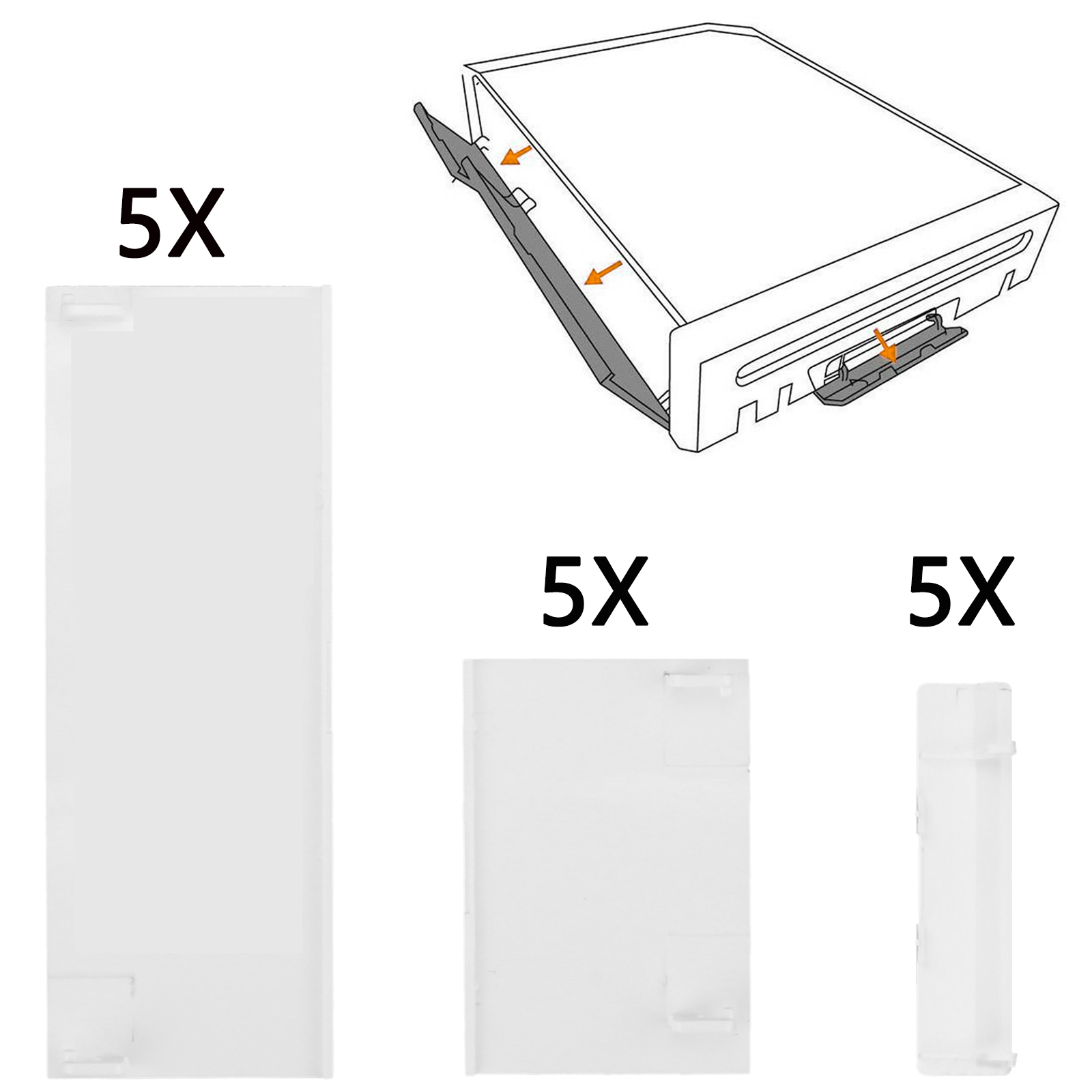 15pcs Replacement Memory Card Door Slot Cover Lids for Nintendo Wii Game Console eBay