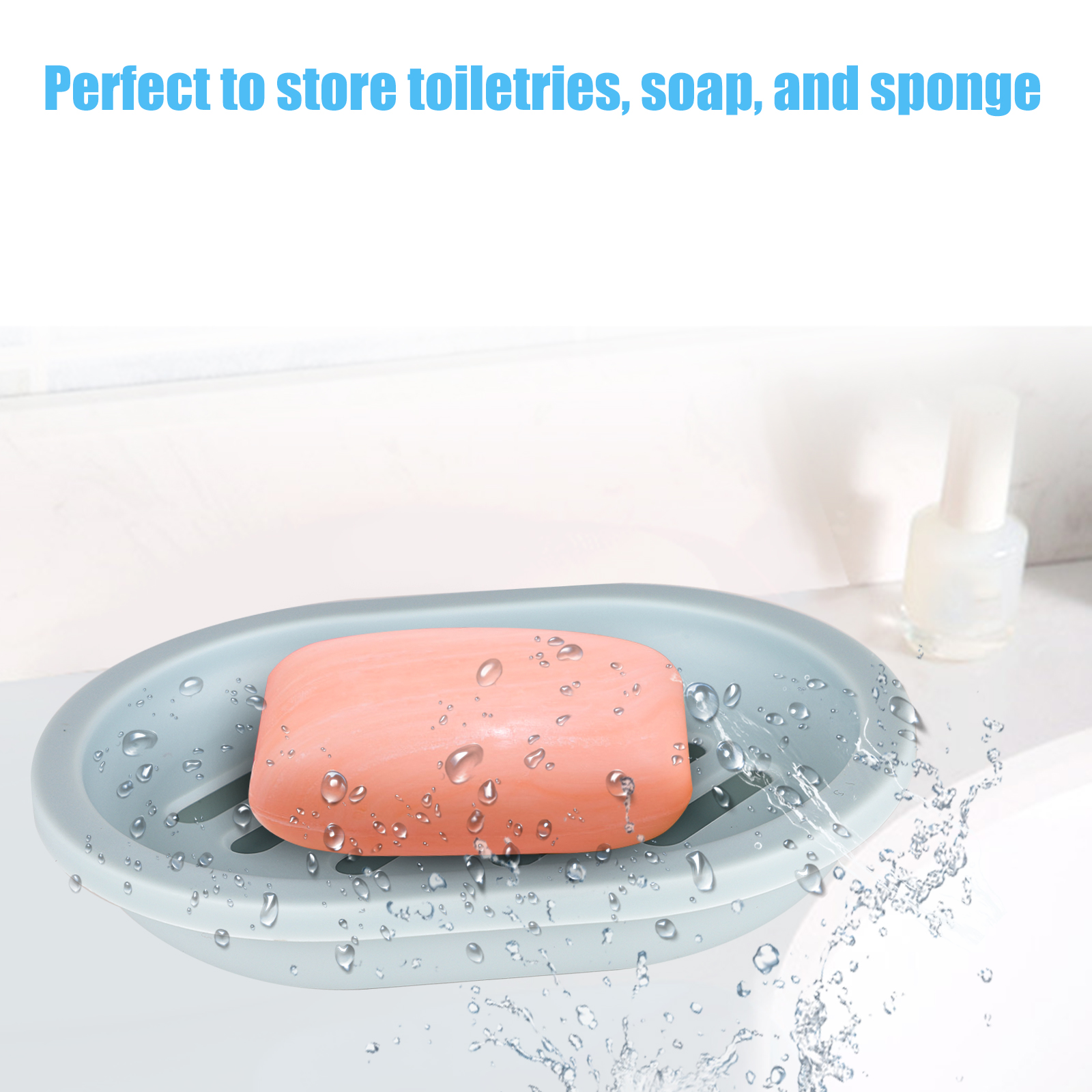 2PCS Soap Dish With Drain Container Soap Saver Bathroom Shower Soap