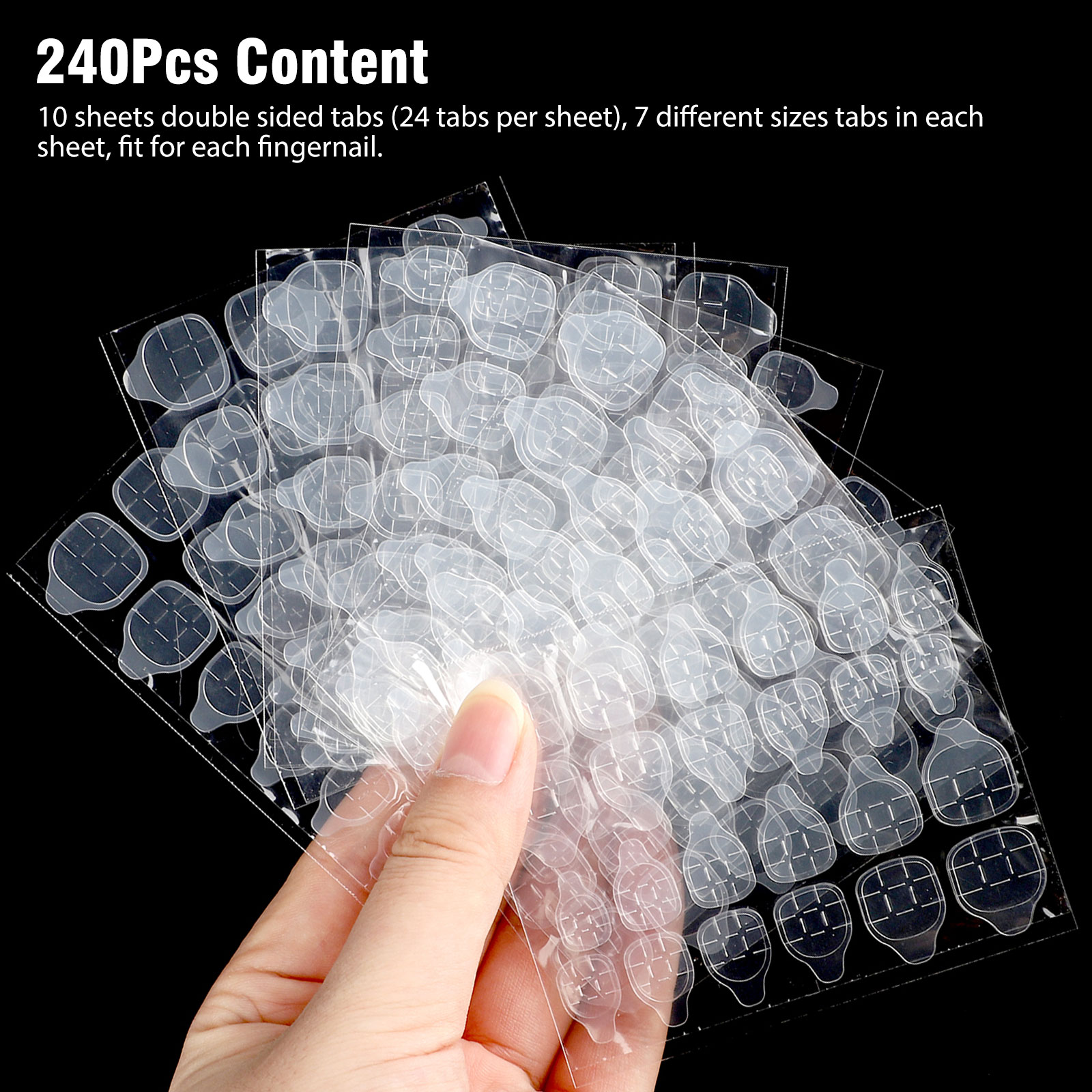 10/20 Set DoubleSided Nail Glue Tape Sticker Adhesive Nail Tabs Press