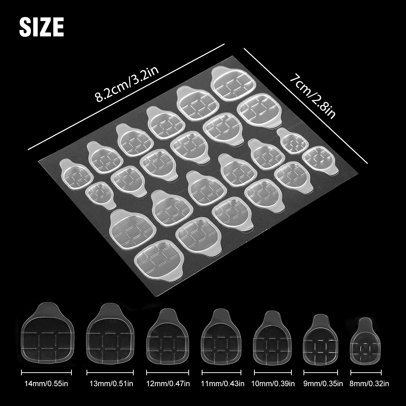 10/20 Set DoubleSided Nail Glue Tape Sticker Adhesive Nail Tabs Press