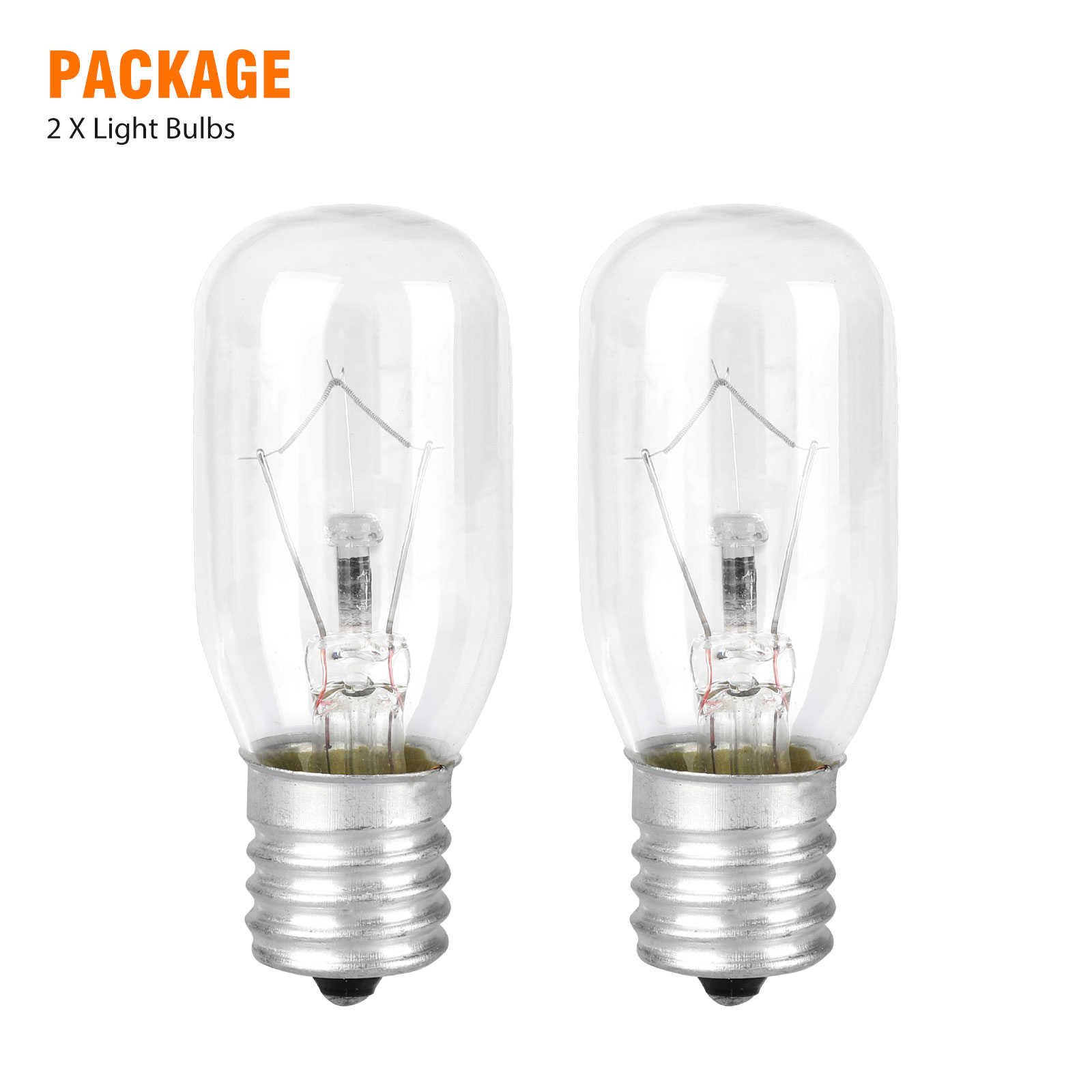 2/4X Light Bulb for Whirlpool Microwave E17 Base 125V 40W Replace Part