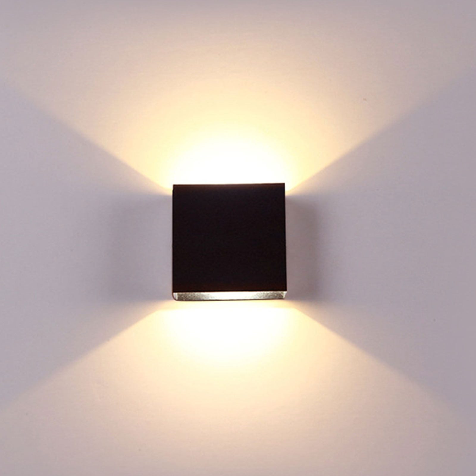 Modern LED Wall Lighting Up Down Cube Indoor Outdoor Bedroom Sconce Lamp Fixture 