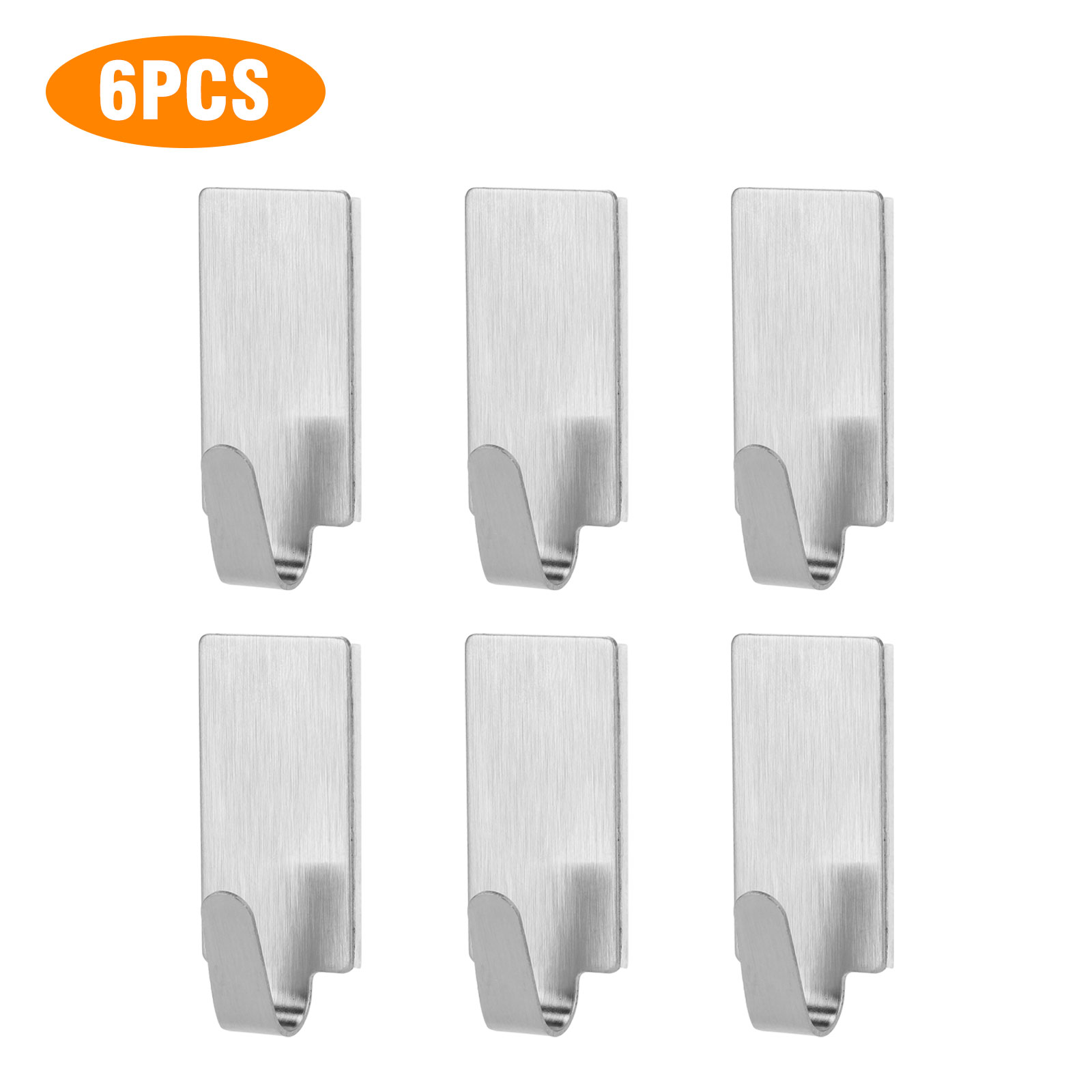 Details about   12Pcs Bathroom Stainless Self Adhesive Sticky Hooks Wall Door Storage Hanger New 