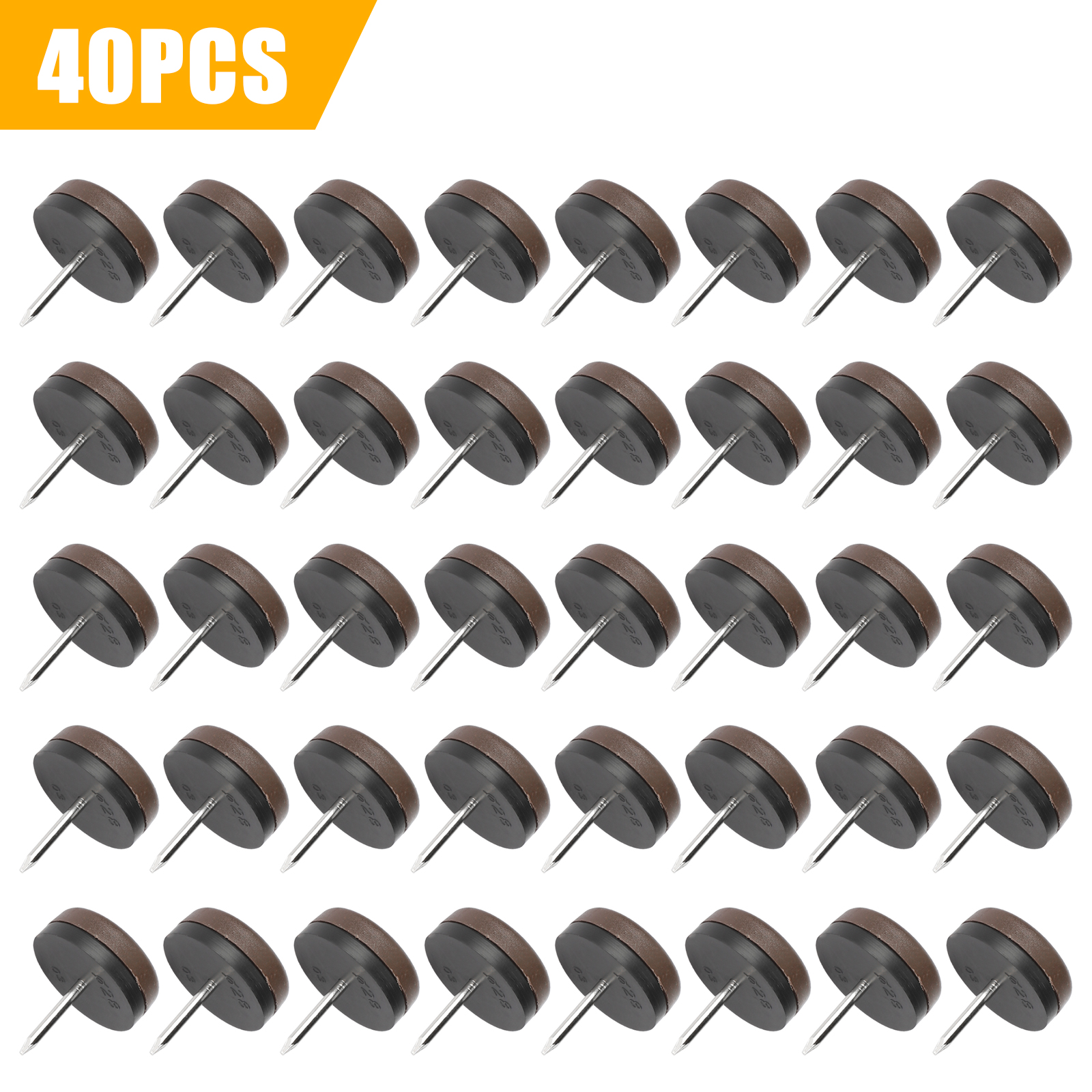 40Pcs Furniture Glide Chair Nail Pads Chair Foot Nail for Table Protection 
