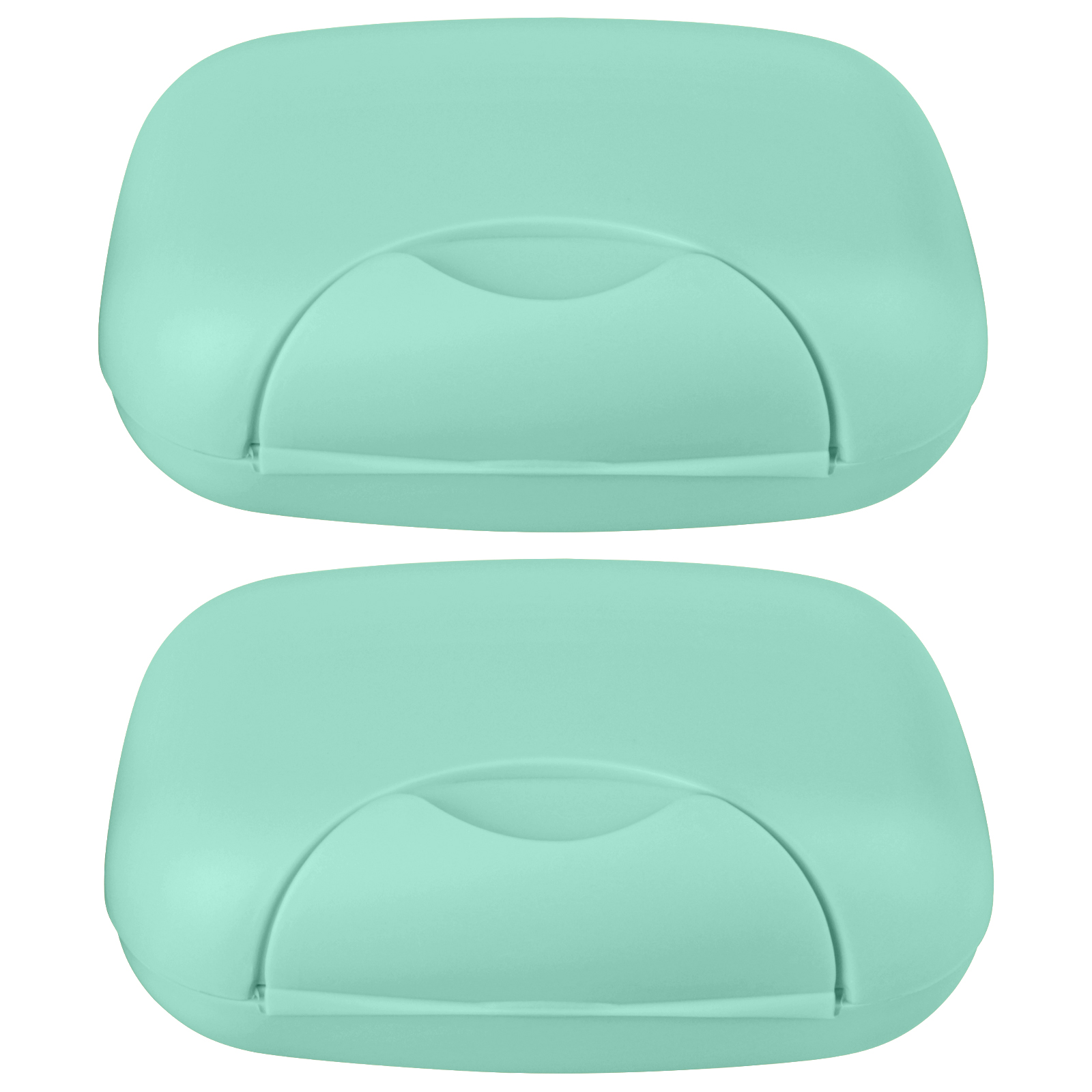 2X Soap Dish Plastic Container Box Bath Shower Dispenser Holder Travel Case Gift