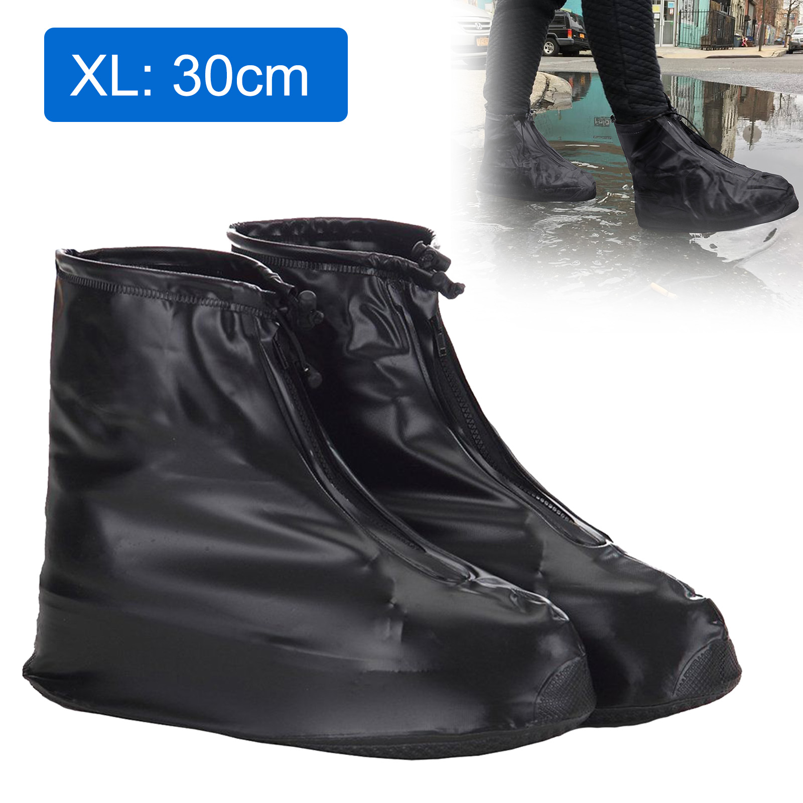 Outdoor Rain Waterproof Boots Shoes Covers Reusable Non-Skid Cycling Overshoes 