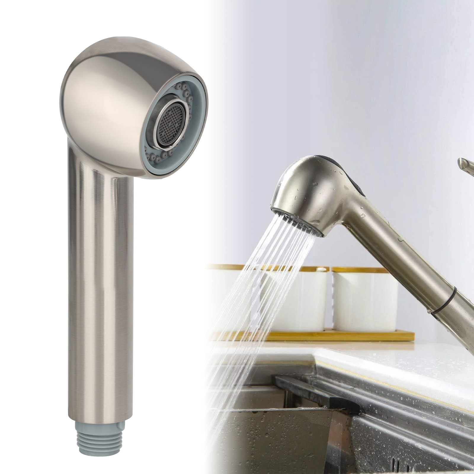 Spray Head Pull Out Kitchen Faucet Replacement Part For G1/2 Connection Standard