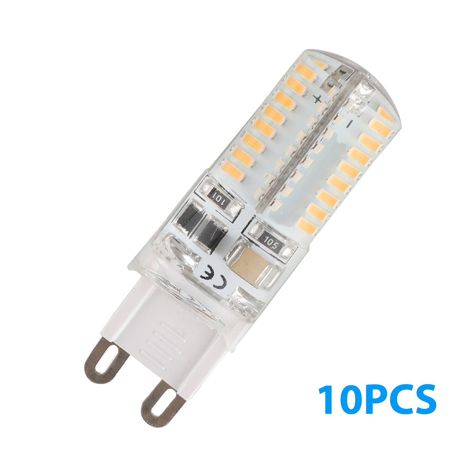 10Pcs 64 LED 3014 SMD G9 Warm/Daylight White Corn Bulb Lamp 120V AC Home Light