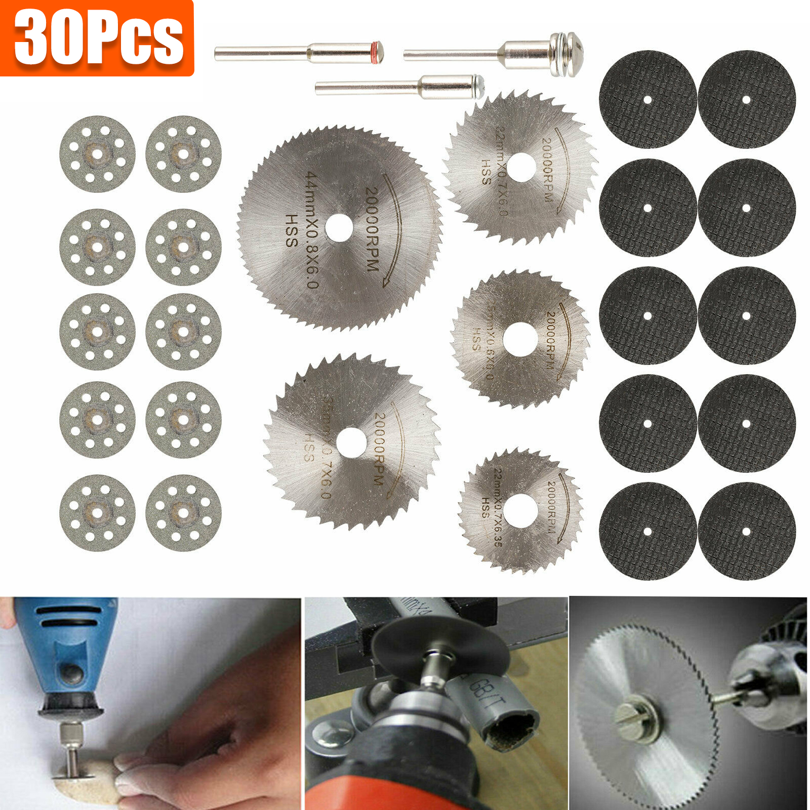 thumbnail 16  - 217x Diamond Cutting Wheel Rotary Tool Die Grinder Metal Cut Off Disc for Dremel