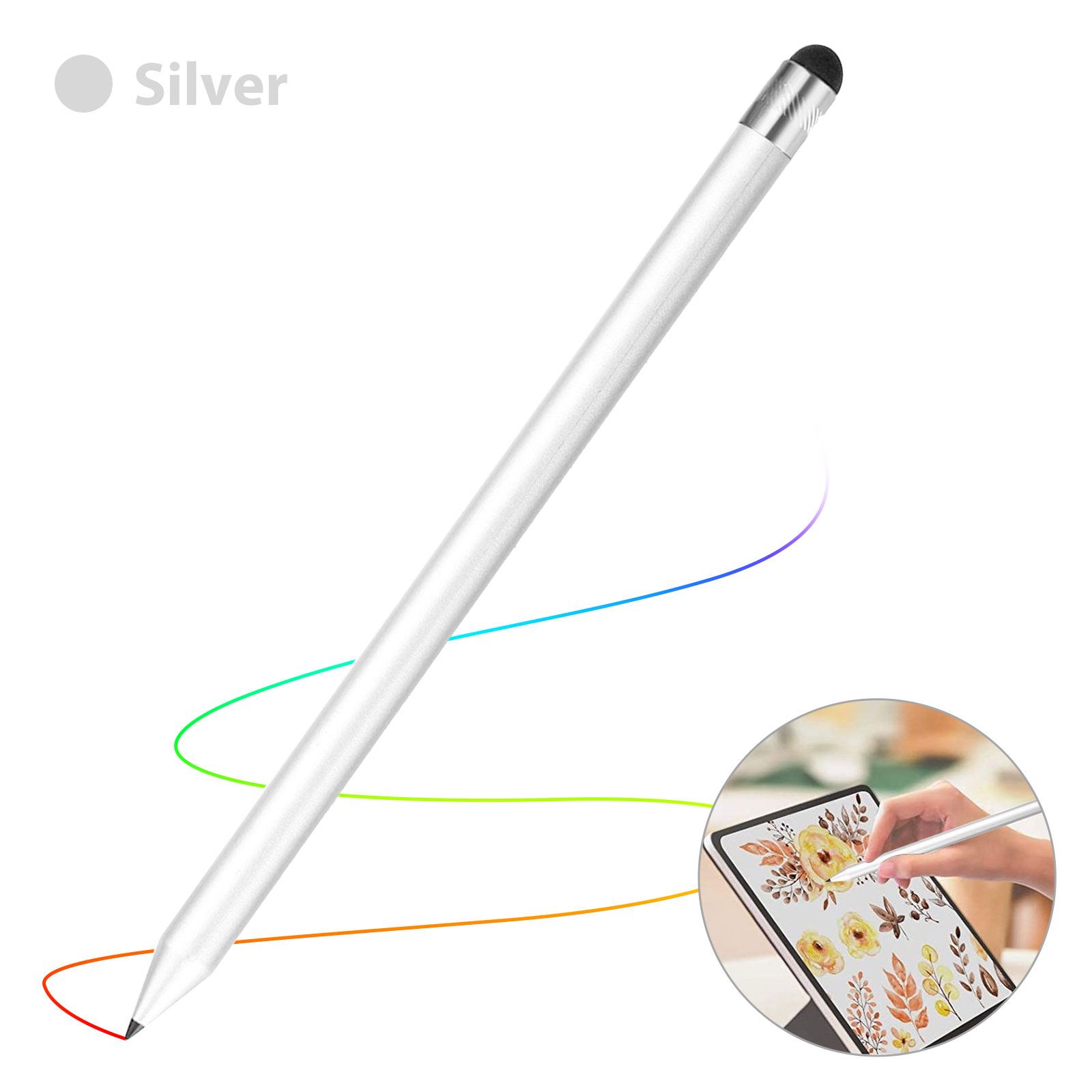 2 in1 Touch Screen Pen Stylus Universal For iPhone iPad Samsung Tablet PhonePlF 