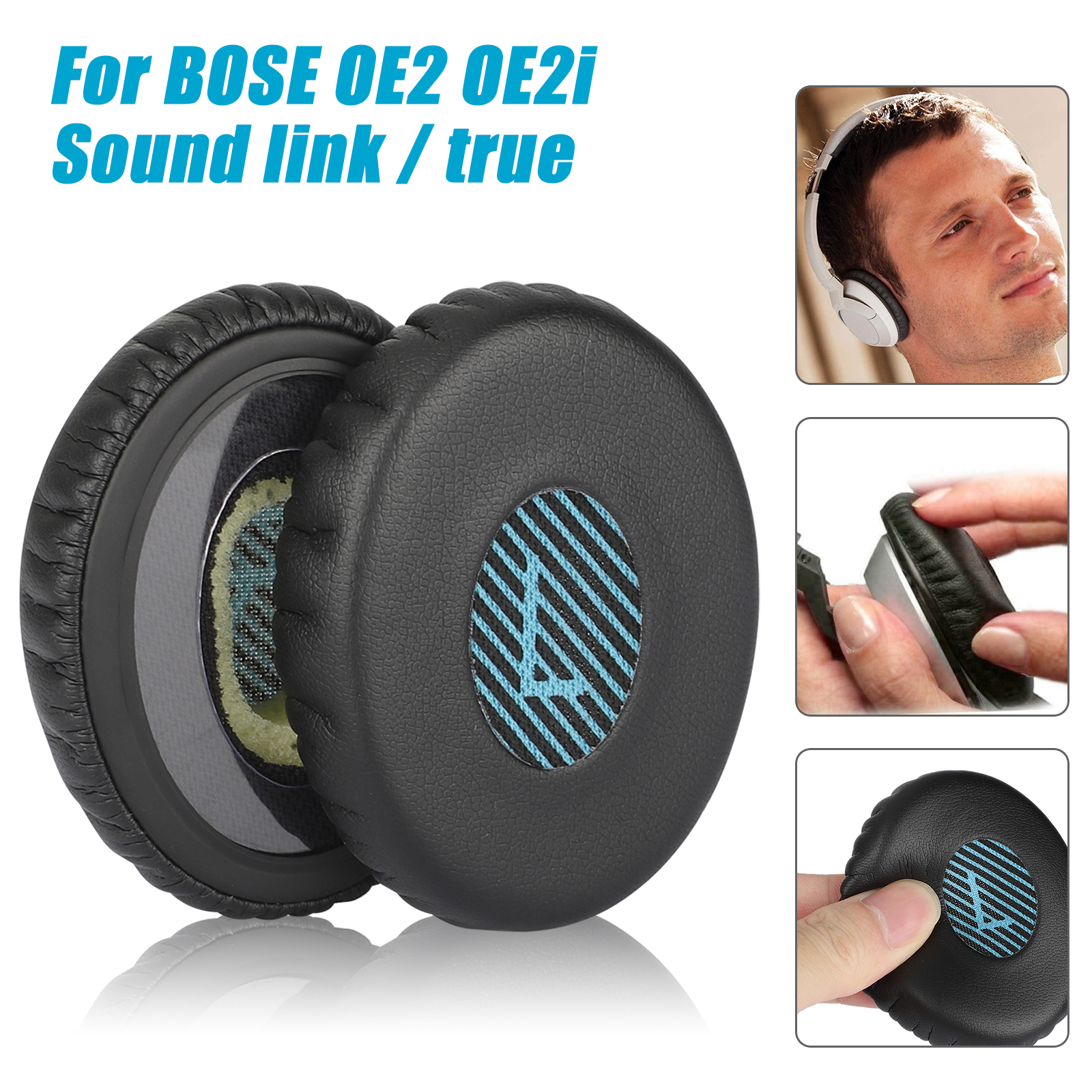 Replacement Ear Pads Cushions for Bose OE2 OE2 Sound Link On-Ear Bluetooth Headphones Earpad Cover 