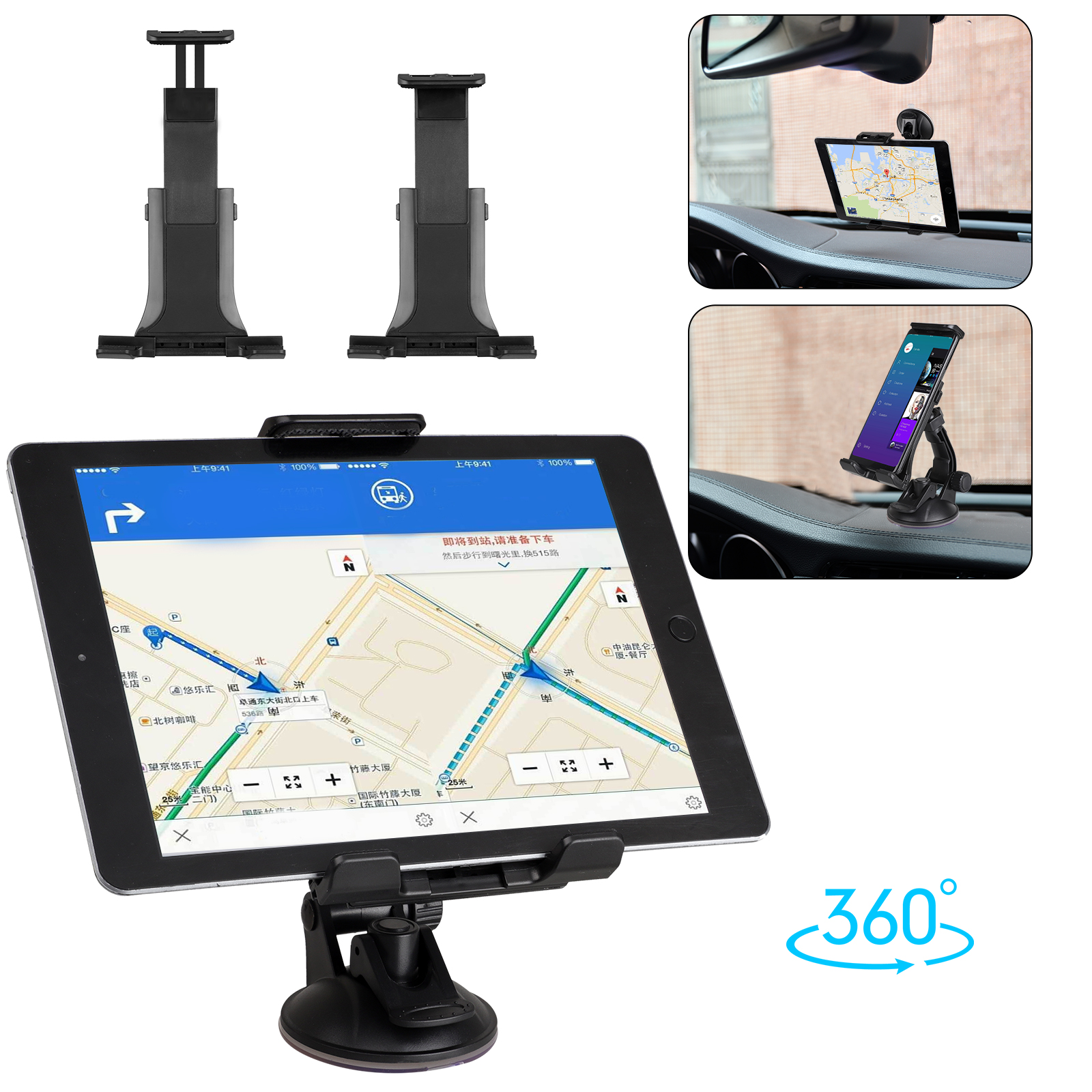 360° Universal Car Windshield Holder Desktop Mount For Cellphone iPad Tablet GPS eBay