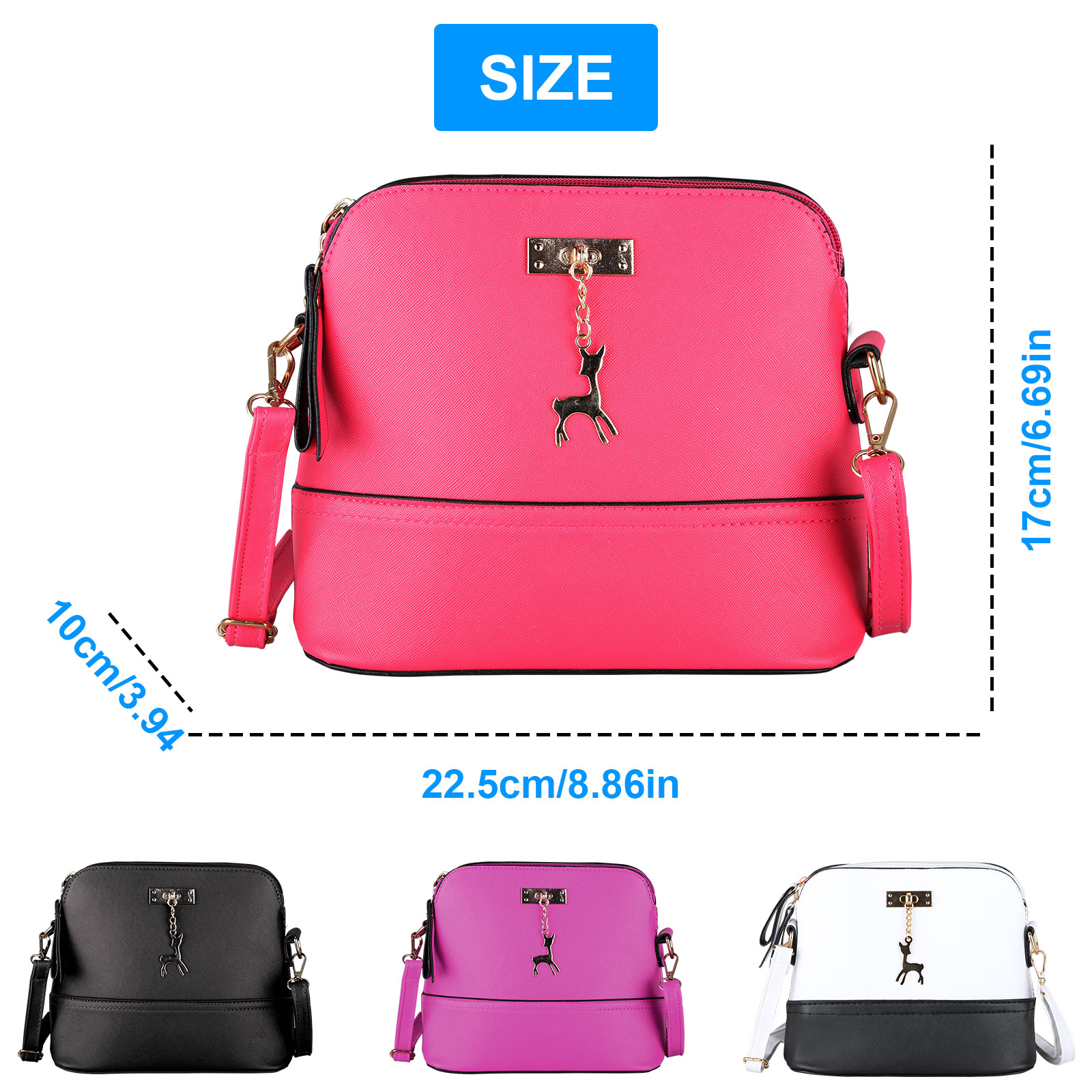 Women Handbag Shoulder Messenger Crossbody Bag Ladies Leather Satchel
