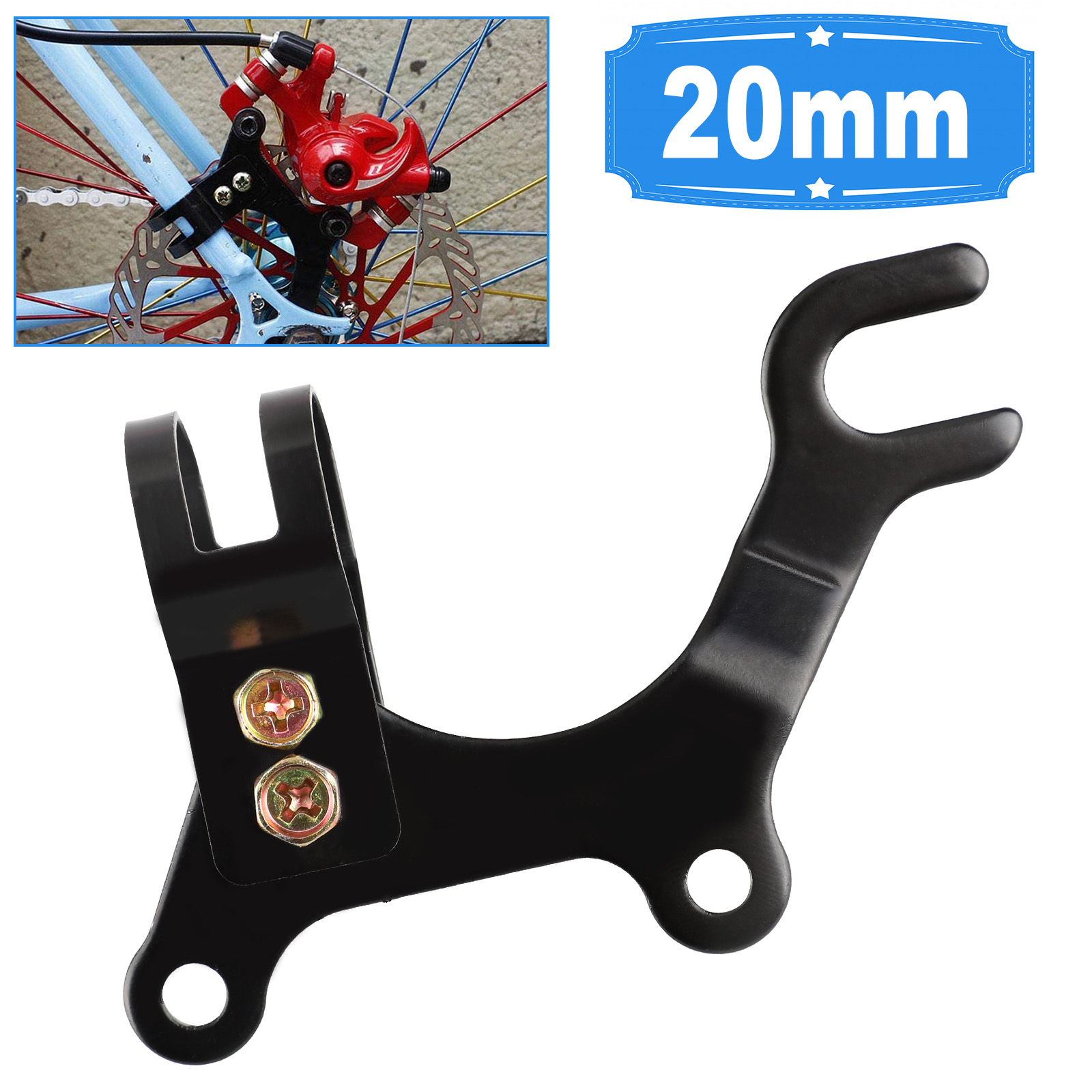 2x Bike Frame Conversion Bicycle Disc Brake Adaptor Bracket MTB Mountain Holder