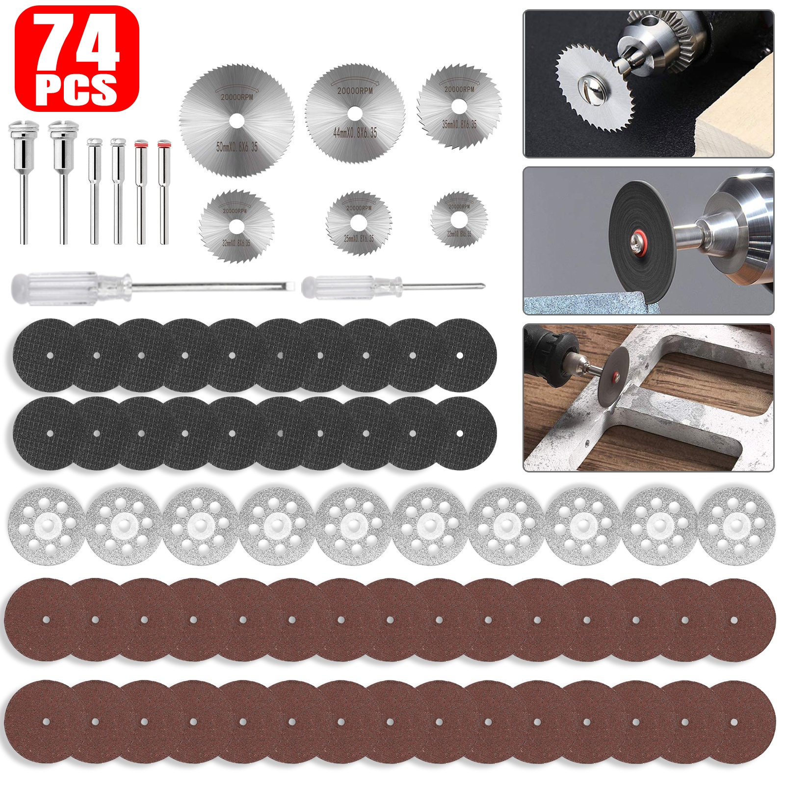 thumbnail 21  - 217x Diamond Cutting Wheel Rotary Tool Die Grinder Metal Cut Off Disc for Dremel