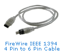 IEEE 1394 Firewire iLink 6 to 6 Pin DV Cable for MAC PC  