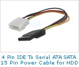 15+7 Pin Power/Data to 4 pin IDE Power SATA Date Cable  